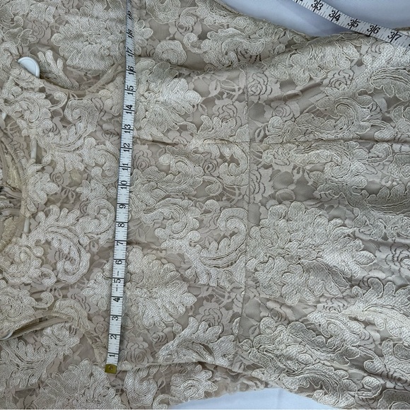 MARINA Lace Prom Dress in Cream - Picture 4 of 7